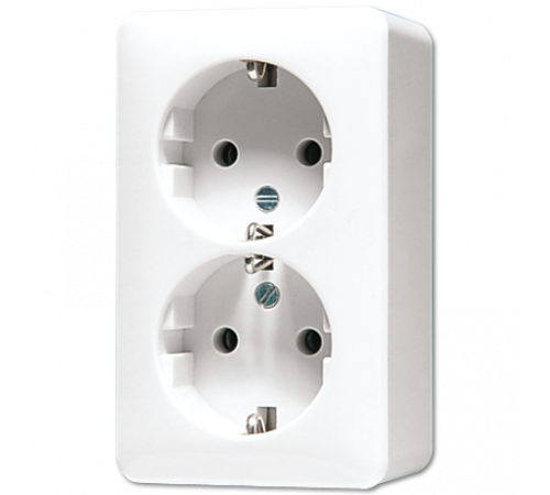 Розетка штепсельная Schuko Jung 6020KIAWW Розетка штепсельная Schuko Jung 6020KIAWW