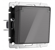 Розетка с заземлением, крышкой и шторками Werkel 4690389197529 W1171244 a064092