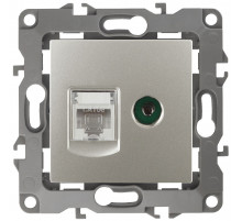 Розетка комбинированная RJ45+TV Эра 12-3110-15 Б0027450
