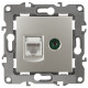 Розетка комбинированная RJ45+TV Эра 12-3110-15 Б0027450