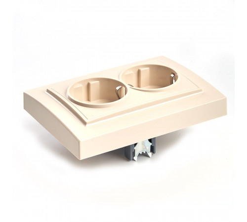 Розетка 2-местная Stekker PST16-9014-02 с защитной шторкой 39240 Розетка 2-местная Stekker PST16-9014-02 с защитной шторкой 39240