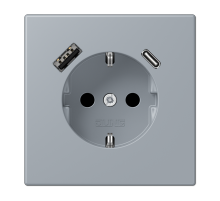 Розетка 2K+З USB Typ AC Jung LC1520-15CA257