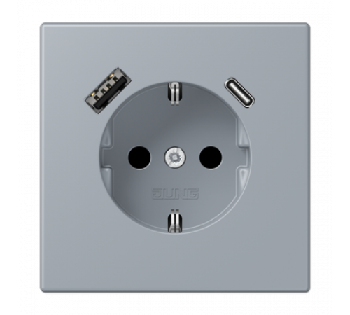 Розетка 2K+З USB Typ AC Jung LC1520-15CA257