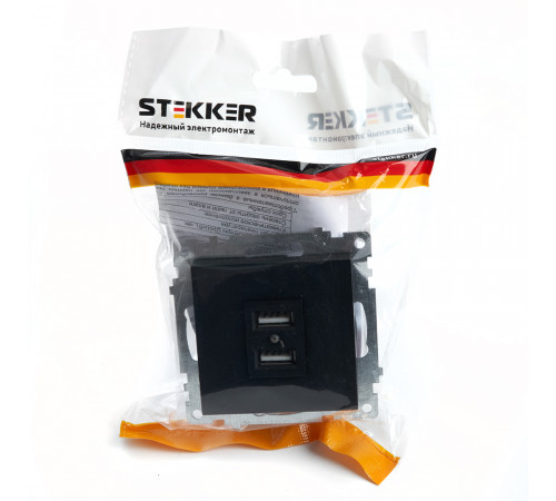 Розетка USB 2-местная Stekker Катрин 39616 Розетка USB 2-местная Stekker Катрин 39616