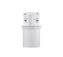 Блок розеток 107J (4 секции, 2 USB и RJ-45) Mebax 00-00001172