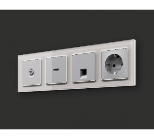 Комплект механизма компьютерной розетки RJ-45(8P8C) CAT6 со шторкой Ambrella Volt Alfa MA412010 Комплект механизма компьютерной розетки RJ-45(8P8C) CAT6 со шторкой Ambrella Volt Alfa MA412010
