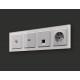Комплект механизма компьютерной розетки RJ-45(8P8C) CAT6 со шторкой Ambrella Volt Alfa MA412010