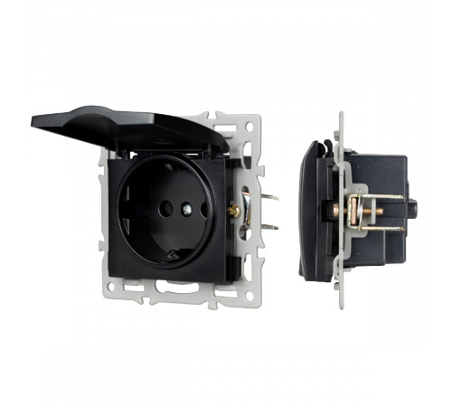 Механизм розетки влагозащищенный Arlight SCT-MCP-PL-BK (250V, 16A) 043746