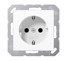 Розетка штепсельная Schuko Jung A1520NBFKIWW