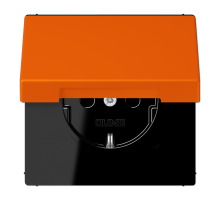 Розетка 2K+З с крышкой Jung LC1520BFKL224