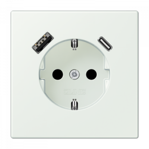 Розетка 2K+З USB Typ AC Jung LC1520-15CA210