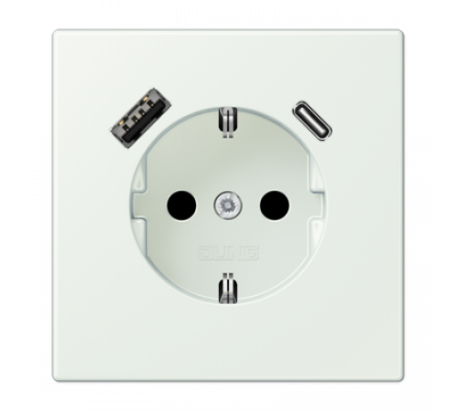 Розетка 2K+З USB Typ AC Jung LC1520-15CA210 Розетка 2K+З USB Typ AC Jung LC1520-15CA210