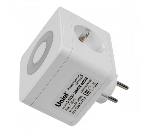 Разветвитель сетевой с выключателем Uniel S-GES2-16SBUC WHITE UL-00011245 Разветвитель сетевой с выключателем Uniel S-GES2-16SBUC WHITE UL-00011245
