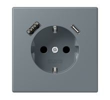 Розетка 2K+З USB Typ AC Jung LC1520-15CA251