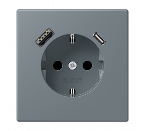 Розетка 2K+З USB Typ AC Jung LC1520-15CA251 Розетка 2K+З USB Typ AC Jung LC1520-15CA251