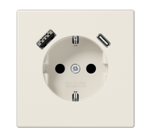 Розетка 2K+З USB Typ AC Jung LS1520-15CA