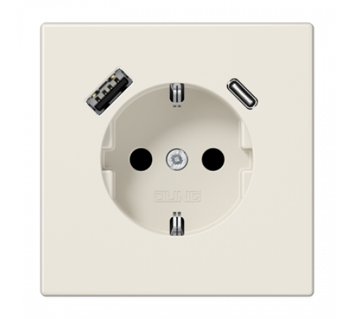 Розетка 2K+З USB Typ AC Jung LS1520-15CA Розетка 2K+З USB Typ AC Jung LS1520-15CA