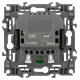 Розетка со шторами и 2 USB Эра 12-4109-16 Б0065729