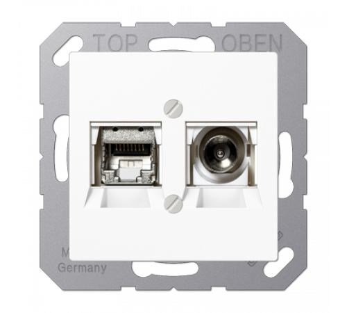 Розетка Smart TV Jung MMDA4521WW