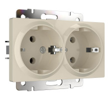 Розетка двойная с заземлением Werkel слоновая кость W1172003 4690389155840