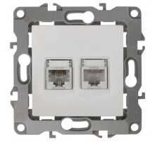 Розетка комбинированная RJ45+RJ11 Эра 12-3109-01 Б0018248