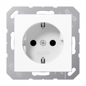 Розетка штепсельная Schuko Jung A1520NKIWW