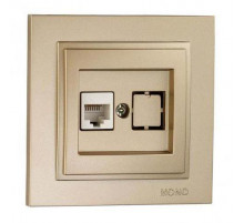 Розетка компьютерная Rj45 Cat6 Mono Electric Despina титан 102-222205-125