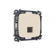 Комплект механизма телефонной розетки RJ-11(4P4C) со шторкой Ambrella Volt Omega MO332030