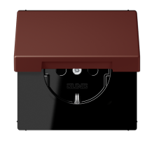 Розетка 2K+З с крышкой Jung LC1520BFKL235
