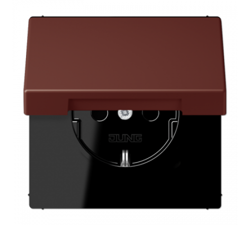 Розетка 2K+З с крышкой Jung LC1520BFKL235 Розетка 2K+З с крышкой Jung LC1520BFKL235