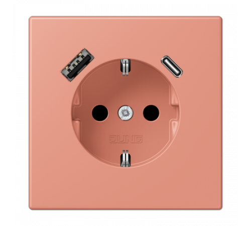 Розетка 2K+З USB Typ AC Jung LC1520-15CA233 Розетка 2K+З USB Typ AC Jung LC1520-15CA233