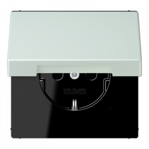 Розетка 2K+З с крышкой Jung LC1520BFKL215