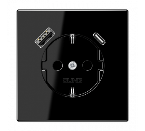 Розетка 2K+З USB Typ AC Jung LS1520-15CASW Розетка 2K+З USB Typ AC Jung LS1520-15CASW