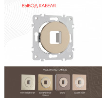 Вывод кабеля Arte Milano 202.49-1.shampan