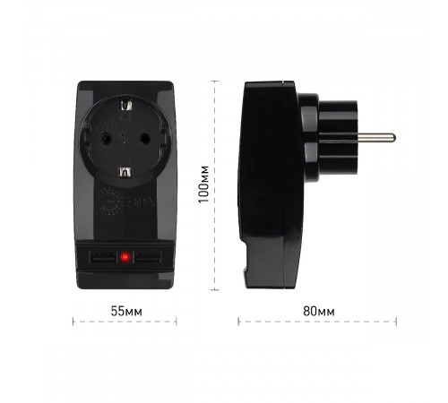 Разветвитель электрический Эра SP-1e-USB-B Б0026333 Разветвитель электрический Эра SP-1e-USB-B Б0026333
