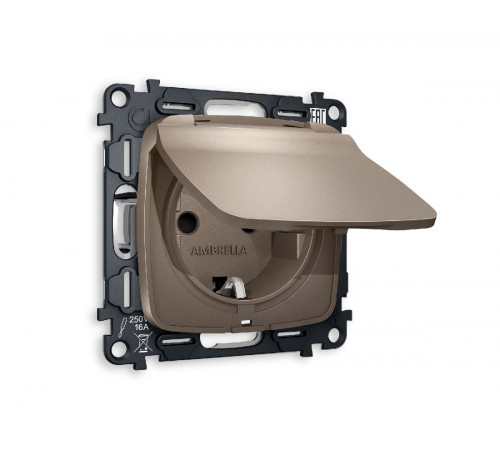 Комплект механизма розетки с/з со шторками и крышкой Ambrella Volt Omega MO638010 Комплект механизма розетки с/з со шторками и крышкой Ambrella Volt Omega MO638010