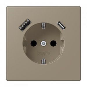 Розетка 2K+З USB Typ AC Jung LC1520-15CA242