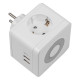 Разветвитель сетевой с выключателем Uniel S-GES2-16SBUC WHITE UL-00011245