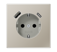 Розетка 2K+З USB Typ AC Jung ES1520-15CA