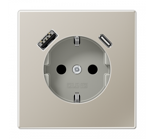 Розетка 2K+З USB Typ AC Jung ES1520-15CA Розетка 2K+З USB Typ AC Jung ES1520-15CA