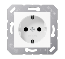 Розетка Schuko с защитой от детей Jung CD5120BFKIWW