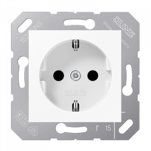 Розетка Schuko с защитой от детей Jung CD5120BFKIWW