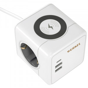 Розеточный блок 3-местный + 3 USB + беспроводная зарядка Werkel 4690389204265 W6513501 a066454