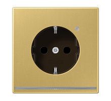 Розетка Schuko с LED подсветкой Jung ME1520-OCLNW