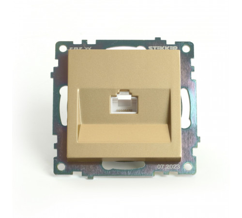 Розетка компьютерная 1-местная RJ-45 Stekker Катрин GLS00-7107-08 49227
