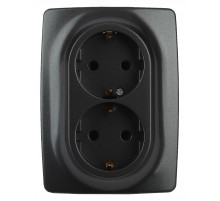 Розетка 2x2P+E Schuko со шторками Эра 12-2108-05 Б0036446