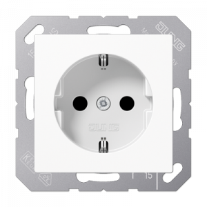 Розетка штепсельная Schuko Jung A1520NWW