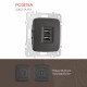 Розетка USB 2.1А+1А Arte Milano 205.46-1.black