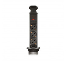 Блок розеток 105S (J) (3 секции + 2 USB) Mebax 00-00003152