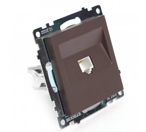 Розетка компьютерная 1-местная RJ-45 Stekker Катрин GLS00-7107-04 49023 Розетка компьютерная 1-местная RJ-45 Stekker Катрин GLS00-7107-04 49023